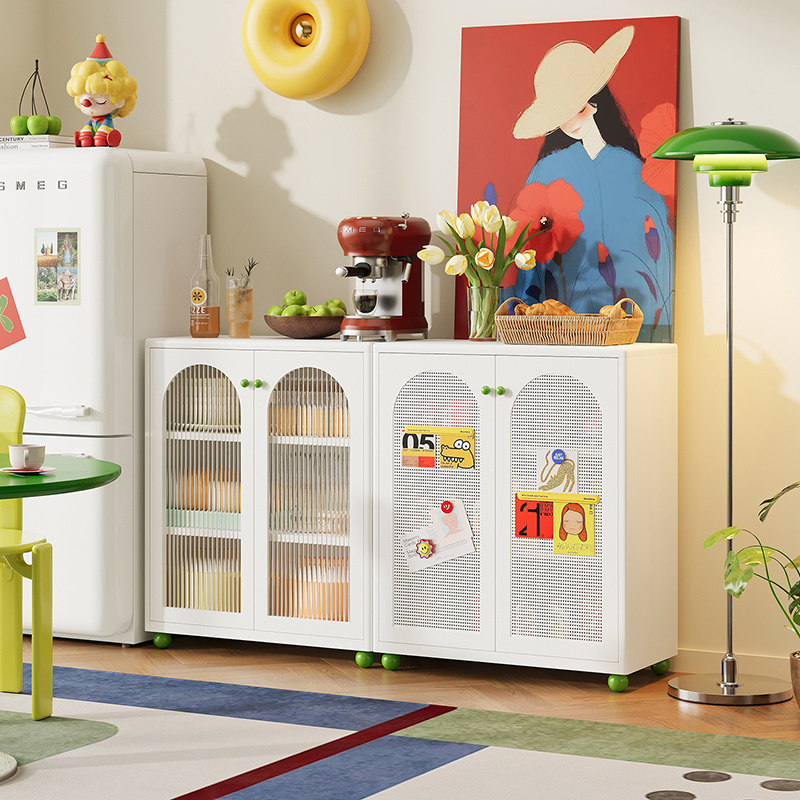 Small White Metal 80cm Adjustable Height