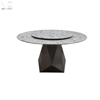Ensemble de salle à manger moderne de luxe en acier inoxydable noir, table à manger en marbre de pierre frittée dorée pour 4 personnes, 4 chaises