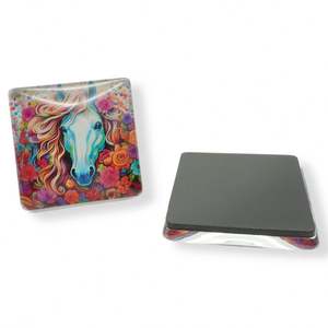 Aimant de réfrigérateur en verre cristal 3D personnalisé pour bureau et maison, style Art Déco, taille moyenne, avec logo personnalisé et autocollant magnétique - Product Image 6