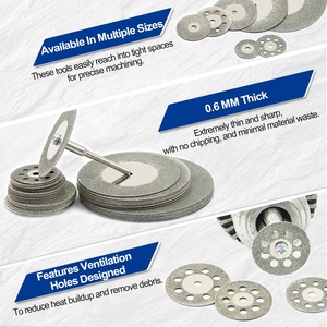 Disque de coupe et de gravure électroplaqué diamanté mini 20/22/25 mm pour carrelage et <span class=keywords><strong>verre</strong></span>, pour outil rotatif Dremel - Product Image 5