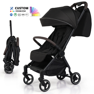 Poussette pliable pour bébé, siège inclinable, accoudoir rotatif, double frein, légère, compacte, poussette de voyage - Product Image 1