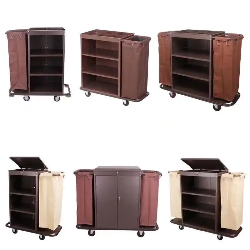 Outdoor Hotel cleaning cart service trolley housekeeping trolley levessi used housekeeping cart Serving Trolleys