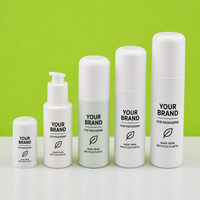 Flacon pompe cosmétique en plastique PET de 150 ml, étiquette privée personnalisée, flacon de lotion pour le corps, flacon de toner pour le visage, emballage de nettoyant avec bouchon