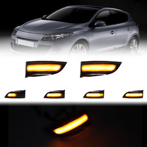 Feux latéraux pour Renault <span class=keywords><strong>Megane</strong></span> <span class=keywords><strong>3</strong></span> MK3 III RS 2008-2016 BZ KZ DZ Dynamic LED Blinker Indicator Mirror New Turn Signal Lamps - Product Image 2