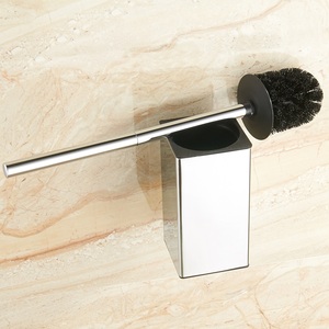 Square <strong>Brush</strong> Holder Bathroom Wall Mounted 304 Stainless Steel <strong>Chrome</strong> <strong>Toilet</strong> <strong>Brush</strong> - Product Image 4