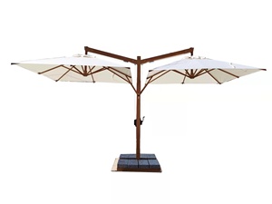 Sombrilla de jardín con dosel doble de aluminio de 10 pies, sombrilla de dos cabezas, sombrilla de patio, sombrilla de playa Doble - Product Image 2