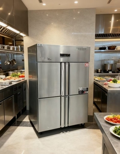 Conception antirouille de congélateur <span class=keywords><strong>multi</strong></span>-portes en acier inoxydable à double température de qualité supérieure avec technologie de fraîcheur professionnelle pour un stockage prolongé de la viande - Product Image 1