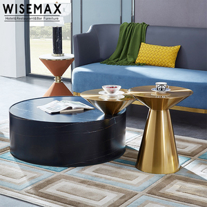 Modern Design Living Room Round <strong>Gold</strong> Brass Stainless Steel Metal Iron <strong>Small</strong> Coffee Corner Side <strong>Table</strong> - Product Image 4