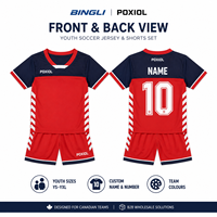 Tenues de football personnalisées pour jeunes, maillots et shorts, équipes personnalisées pour clubs et académies au Canada avec noms et numéros sublimés