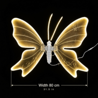 Lampe LED papillon à motif imperméable IP65 au design moderne avec mouvement, décorations pour événements et fêtes, lumières LED pour mariage