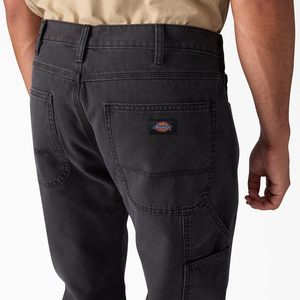 Pantalon de travail Eisenhower en toile multi-poches pour homme, décontracté, droit, taille mi-haute, lourd, anti-froissement, style canard, pour charpentier - Product Image 5