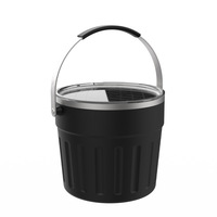 Seau à glace grande capacité 7,7 L pour événements extérieurs et bars, en acier inoxydable double paroi, isolation ultra-longue durée, refroidisseur de boissons froides