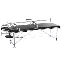 Tables de massage portables en alliage d'aluminium de marque OEM avec design pliable en cuir