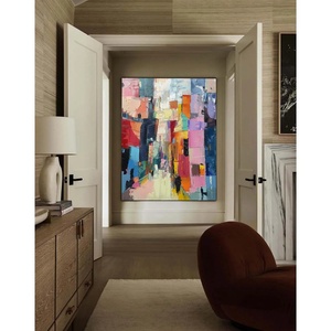 Pintura al Óleo de Naturaleza Muerta, Arte de Pared en Lienzo Hecho a Mano con Acrílico, Decoración Moderna para el Hogar, Textura Abstracta Grande en Venta - Product Image 4