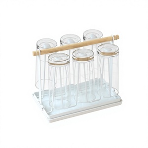 Support à verres en bois et en fer au design classique, forme et taille personnalisées, fabriqué par un fabricant d'articles d'artisanat pour la maison - Product Image 1