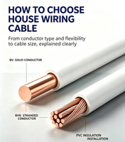 Câble isolant en PVC ignifuge BV450V/750V 2,5 mm², résistant au feu et sûr pour la décoration intérieure familiale.