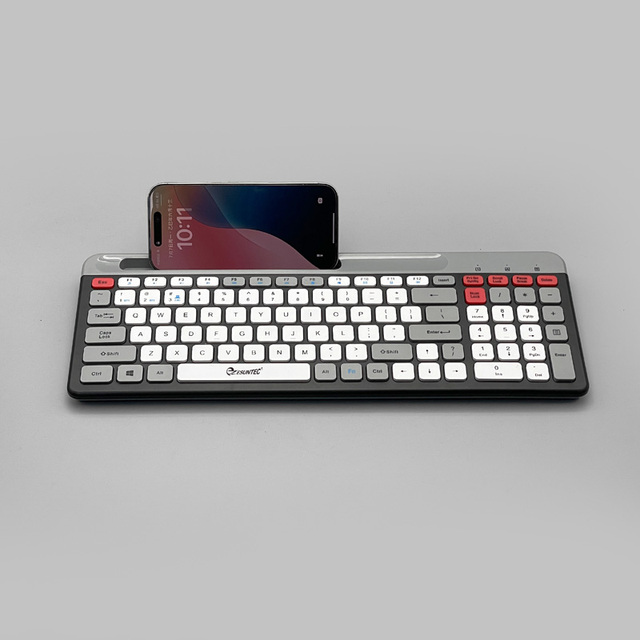 Factory New Slim 2.4G Type C Rechargeable Wireless Membrane Ergonomic Chocolate Keys 80% Size Laptop Keyboard Plastic Phone