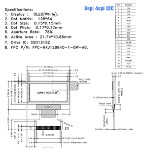 0.96 "<span class=keywords><strong>OLED</strong></span> 128X64 Dot สมาร์ทวอทช์หน้าจอขาวดำจอ <span class=keywords><strong>OLED</strong></span> ขนาดเล็ก <span class=keywords><strong>SSD1306</strong></span> SSD1315 IIC/<span class=keywords><strong>I2C</strong></span> <span class=keywords><strong>OLED</strong></span> 0.96 - Product Image 4