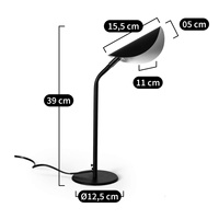 Lampe de table à bouton-poussoir en cuivre pur, style nordique de luxe, 220V, bras long orientable, design créatif rétro, pour bureau, chevet, hôtel, bureau