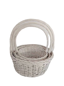 Bộ 3 giỏ quà trang trí bằng mây đan thủ công và mùn cưa, có tay cầm - Product Image 5