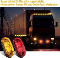 2.5 "2 Diode LED Remorque Camion Voyants pour Petit Bateau Marine Dump Trailer RV Camper Accessoires