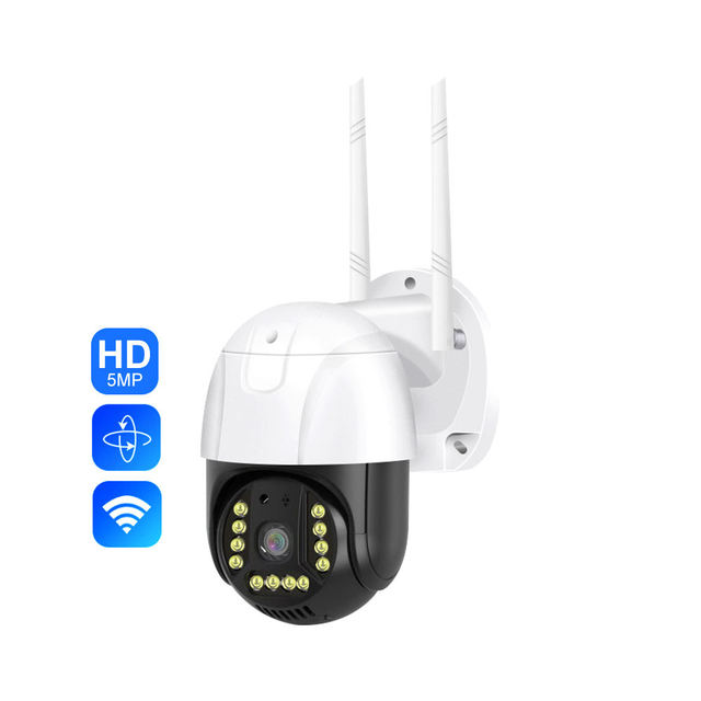 5MP WIFI 6 Two Way Audio IR Full Color Night Vision Human Tracking Outdoor Waterproof Ip Network Security PTZ Cctv Cam System