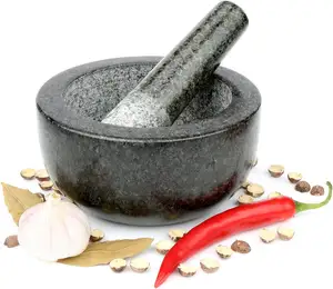 Hotsale Wholesale China Factory Granite Mortar And Pestle Set For Kitchen Eco Friendly