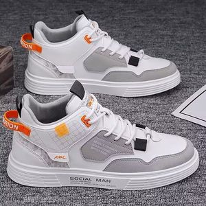 Bahar 2023 yeni erkek rahat deri ayakkabı eğilim yönlü spor spor salonu ayakkabısı kore baskı erkek Trendy ayakkabı - Product Image 4