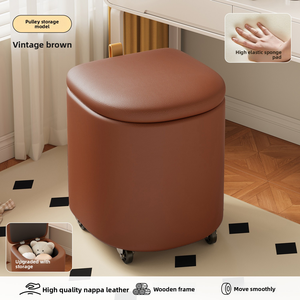 <span class=keywords><strong>Chaise</strong></span> de maquillage en cuir avec rangement, <span class=keywords><strong>chaise</strong></span> à roulettes pour chambre de femme, cadre en bois, <span class=keywords><strong>chaise</strong></span> moderne de luxe haut de gamme pour salon - Product Image 5