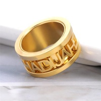 Yiwu Aceon – bijoux de remplacement en acier inoxydable, bricolage, nouvelle bande de lettres creuse personnalisée, ensemble de bagues à vis rainurées