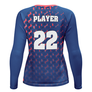Moda da donna Slim Fit scollo a V da pallavolo indossa maglia da pallavolo a manica lunga per la competizione - Product Image 4