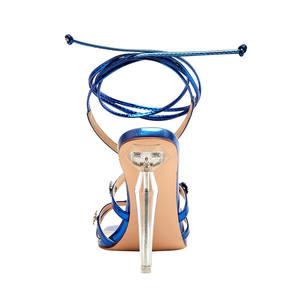 Vrouwen String Kraal Strass Zomer Feestjurk Sandalen Dames String Gelei Hoge Hak Sandalen - Product Image 3