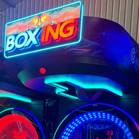 Machine de jeu d'arcade de boxe personnalisée avec testeur de force, version anglaise 110/220V
