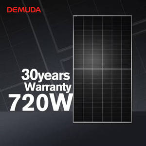 แผงโซลาร์เซลล์ DEMUDA Oem 720W แบบ Half Cell N-HJT สำหรับติดตั้งบนหลังคาอาคารที่อยู่อาศัย - Product Image 1