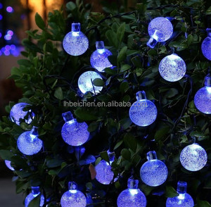 Guirlandes lumineuses LED solaires à 8 modes, boules de cristal, 5M/7M/9.5M, pour la décoration de Noël, fête, extérieur - Product Image 2