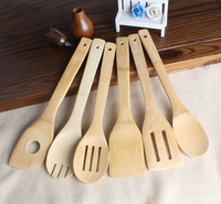 Ustensiles de cuisine en bambou, pièces, logo personnalisé, gadgets de cuisine en bois