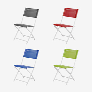 Estilo moderno al aire libre plegable malla Metal <span class=keywords><strong>Bistro</strong></span> sillas barato italiano europeo comedor restaurante jardín conjunto para dormitorio escuela - Product Image 6