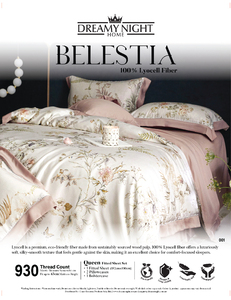 Belestia 100% Lyocell Ensemble de couettes King Solid 5 pièces | Literie écologique de luxe 930TC | Refroidissement doux moderne et durable - Product Image 2