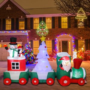 Outdoor Christmas Blow up Yard Decorations Inflatable on <b>Train</b> With Tree Decoration Ball Inflatable Xmas Decoration - Product Image 2
