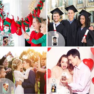 Porte-clés vierges en acrylique transparent en gros, porte-clés vierges pour logo, porte-clés vierges avec cadre photo, porte-clés en acrylique vierge, cadeau - Product Image 5