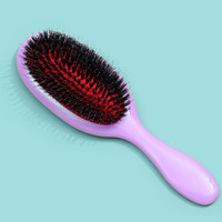 Logo personnalisé coussin d'air ABS Nylon poils de sanglier peigne de massage cheveux lisses moelleux ovale airbag brosse