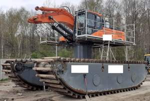 Prezzo all'ingrosso idraulico escavatori anfibi con pontoni laterali aggiuntivi e pompa di palude - Product Image 2