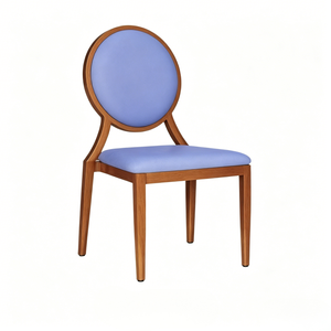 Silla de Banquete Redonda de Metal Color Oro Rosa Personalizada con Cojín de Color Personalizado Directo de Fábrica para Uso <span class=keywords><strong>en</strong></span> Comedores, Hoteles y Salas de Estar - Product Image 5
