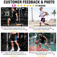 Shorts de course 2-en-1 personnalisés PURE pour hommes, séchage rapide, pour la gym, l'entraînement athlétique, avec doublure de compression, shorts d'entraînement de basketball