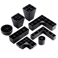Pieds de meubles en plastique renforcé en forme de L modernes pour canapé et support d'armoire