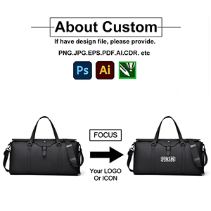 <strong>Custom</strong> Gym Duffle Bag Oxford Sports Weekender Polyester Travel Bag With Independent Shoe Compartment - Product Image 4