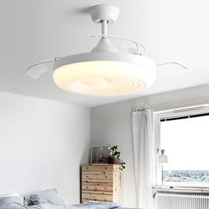 Invisible Fan Light <b>LED</b> Ceiling Fan Bedroom Dining Room Silent Full Spectrum Eye Protection 10-15 - Product Image 2