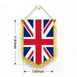 Mini drapeaux de voiture 20x30cm, drapeaux du Royaume-Uni, décoration murale, accessoires de présentation, petits ornements à suspendre - Product Image 2