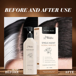แชมพูเปลี่ยนสีผมดำ ลดราคาพิเศษ แชมพูย้อมผมสีดำธรรมชาติ สำหรับผลิตภัณฑ์ร้านทำผม - Product Image 2