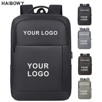 Sac à dos décontracté pour homme HAIBOWY, vente directe d'usine, multifonctionnel, avec port de charge USB, résistant à l'eau, en Oxford